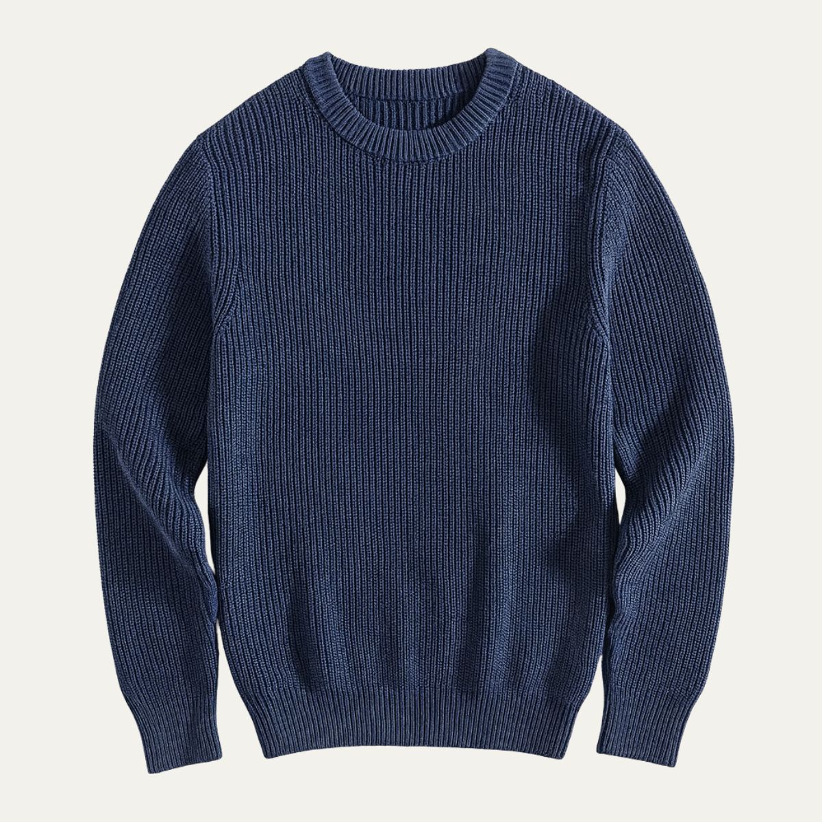 Men’s Textured Rib Knit Crewneck Sweater