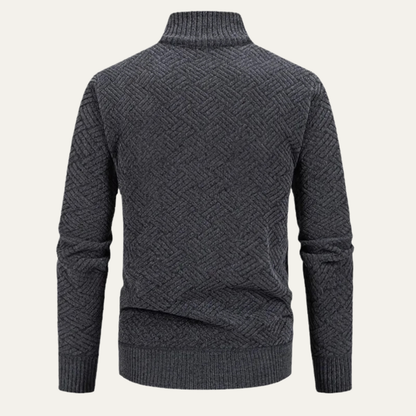 Men’s Zip-Up Knit Sweater Jacket