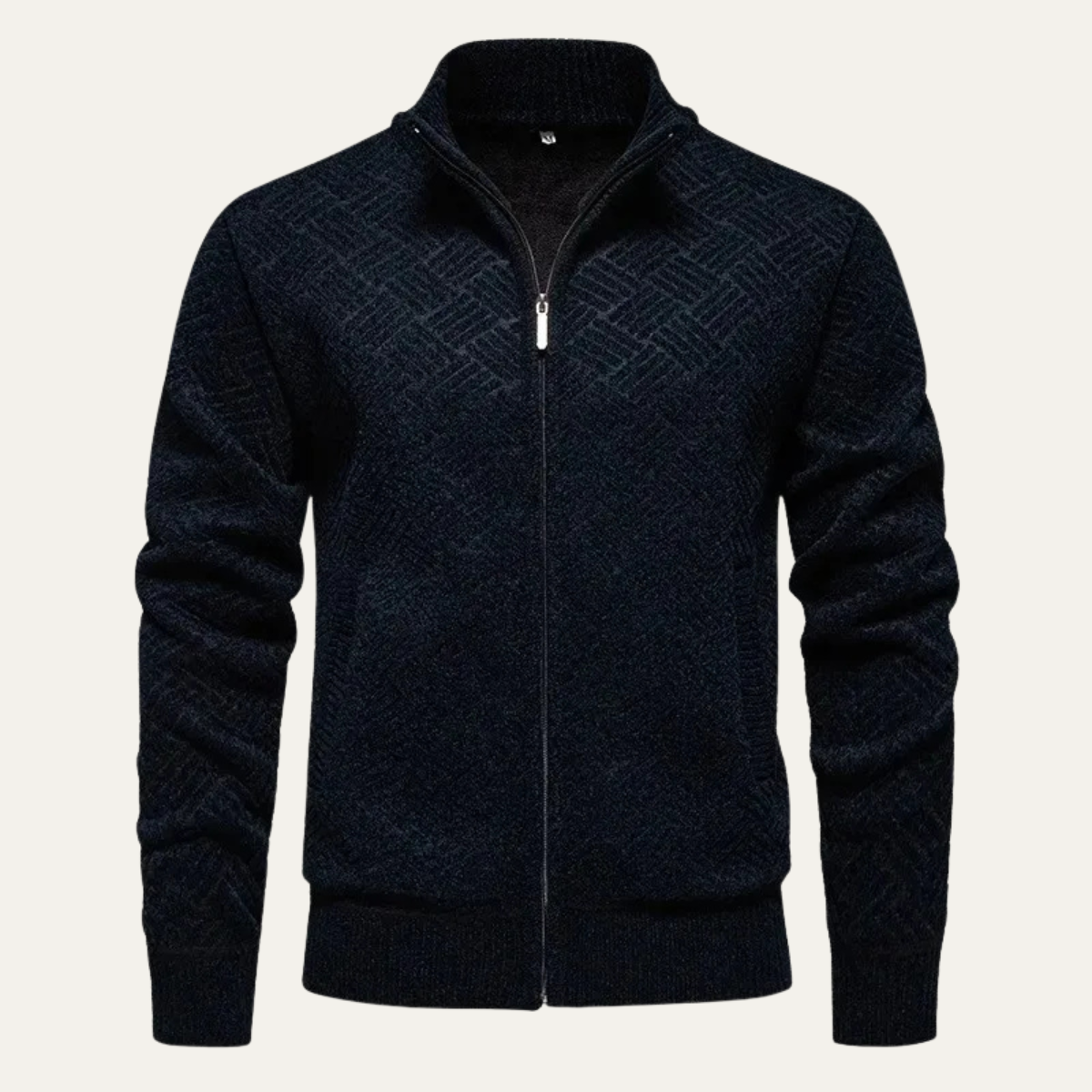 Men’s Zip-Up Knit Sweater Jacket