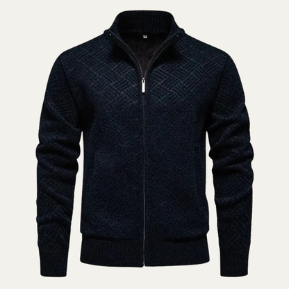 Men’s Zip-Up Knit Sweater Jacket