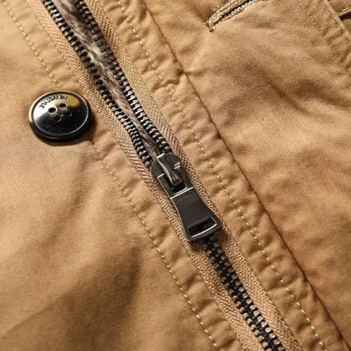 Mens Hooded Parka with Faux-Fur Lining