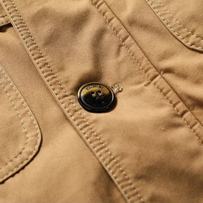 Mens Hooded Parka with Faux-Fur Lining