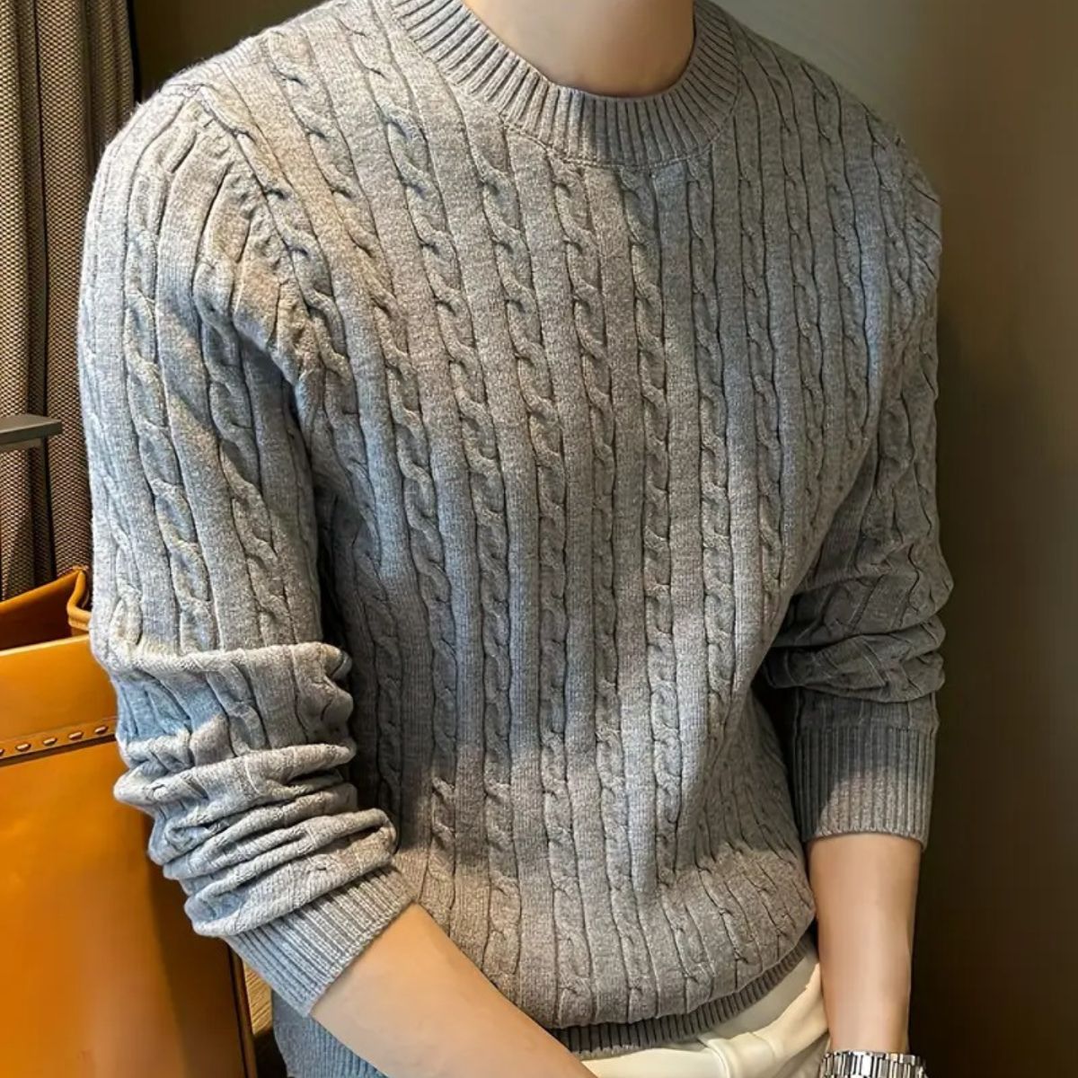 Men’s Classic Cable Knit Sweater