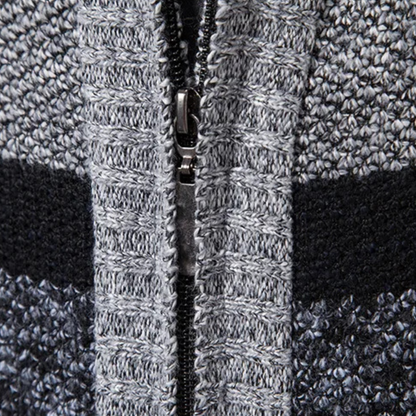 Men’s Striped Full-Zip Cardigan