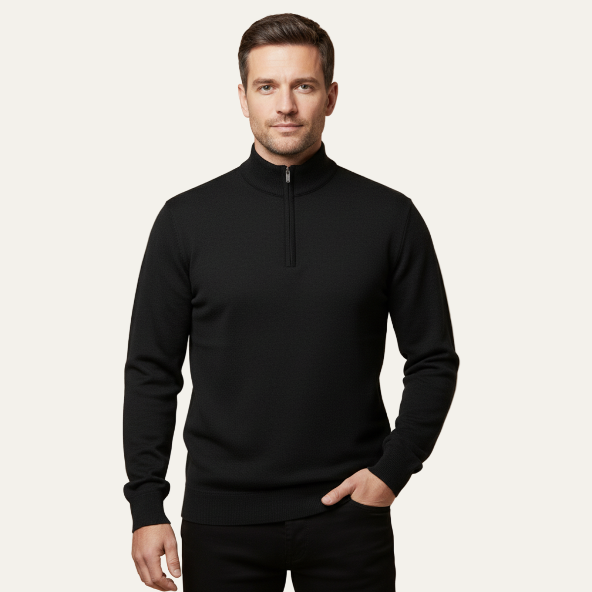 Men’s Refined Mock Neck Pullover