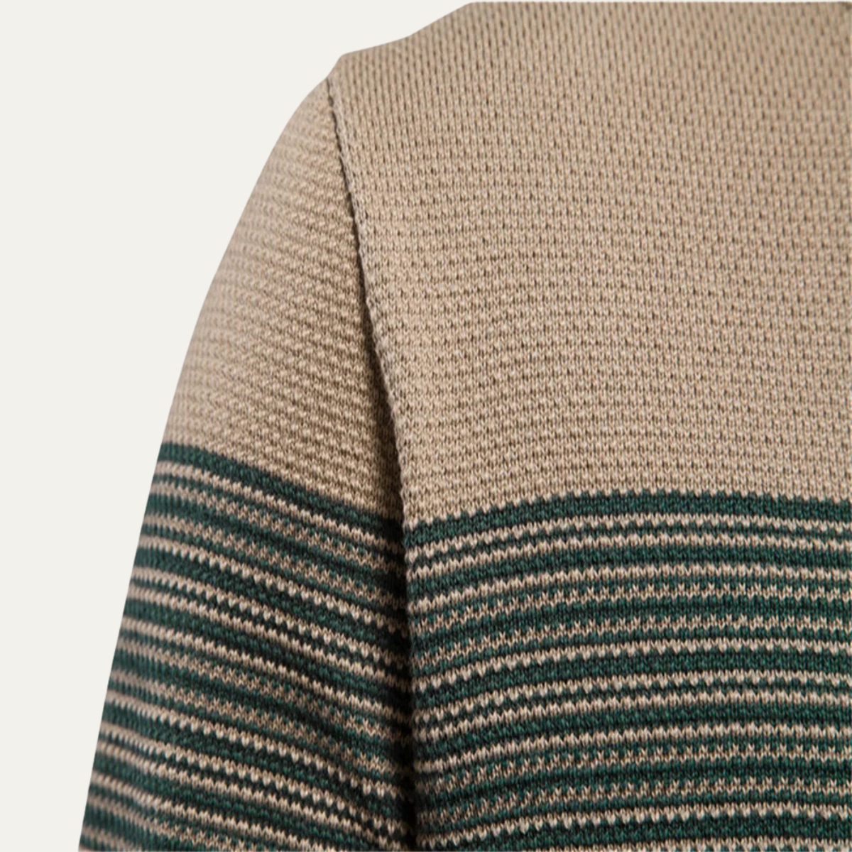 Men’s Striped Color Block Crewneck Sweater