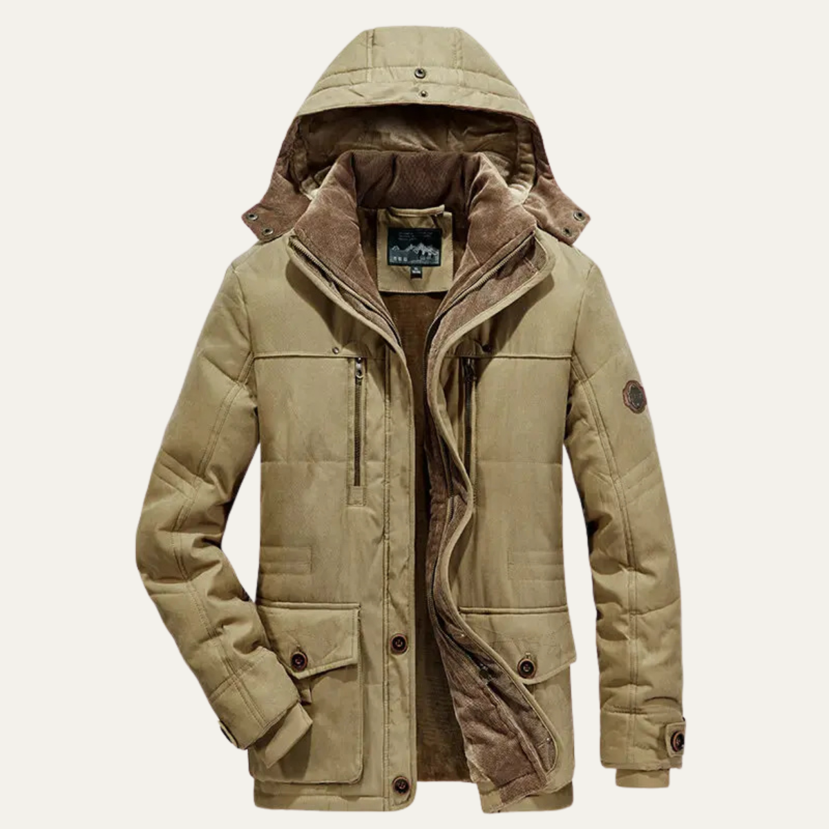 Men’s Winter Parka with Detachable Hood