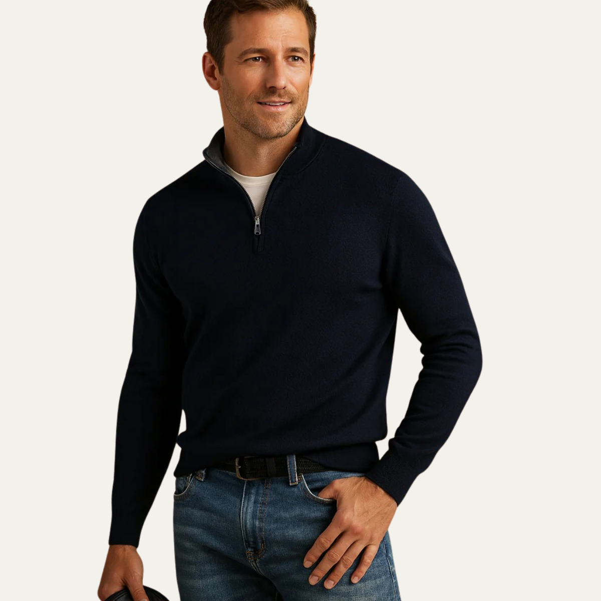 Men’s Finely Knit Quarter-Zip Pullover