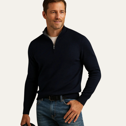 Men’s Finely Knit Quarter-Zip Pullover
