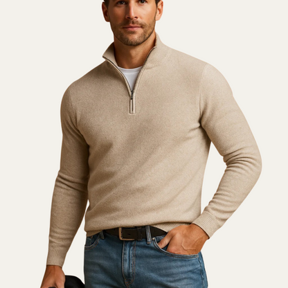 Men’s Finely Knit Quarter-Zip Pullover