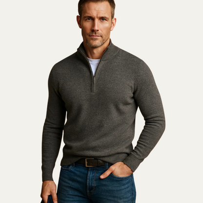 Men’s Finely Knit Quarter-Zip Pullover