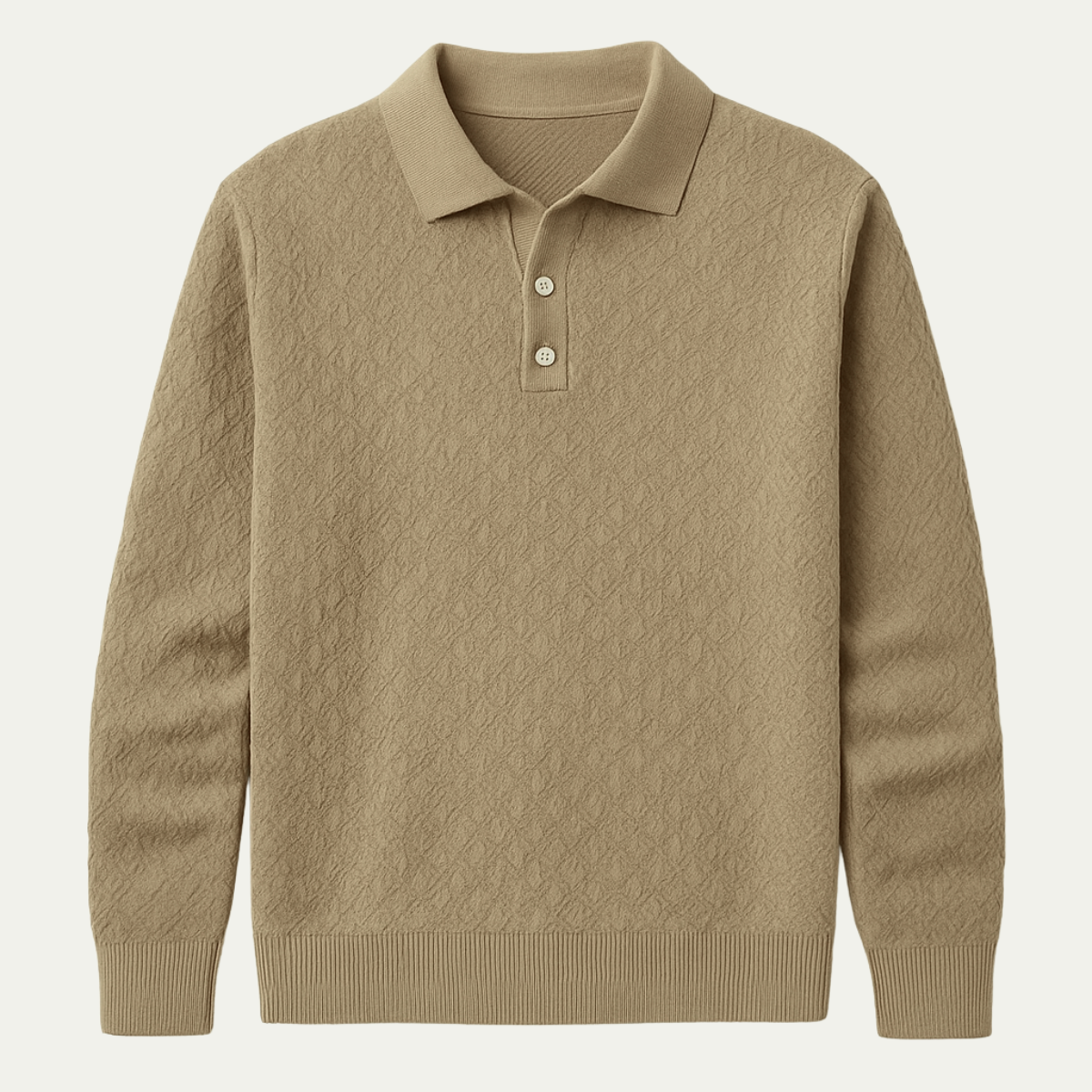 Men’s Textured Polo Long Sleeve