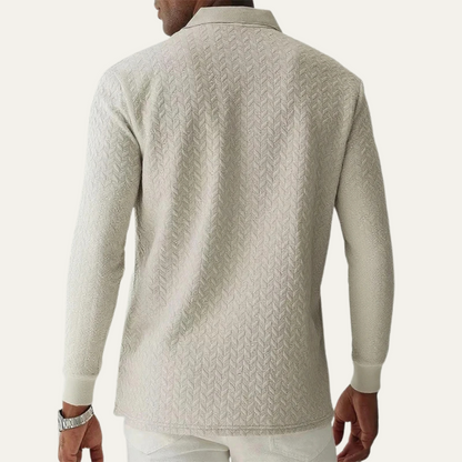 Men’s Textured Polo Long Sleeve