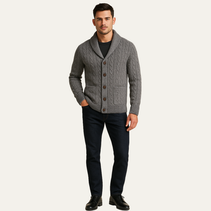 Men’s Cozy Cable Knit Cardigan