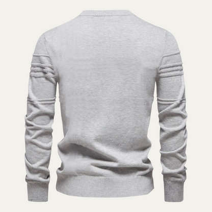 Men’s Textured Ribbed Crewneck Sweater