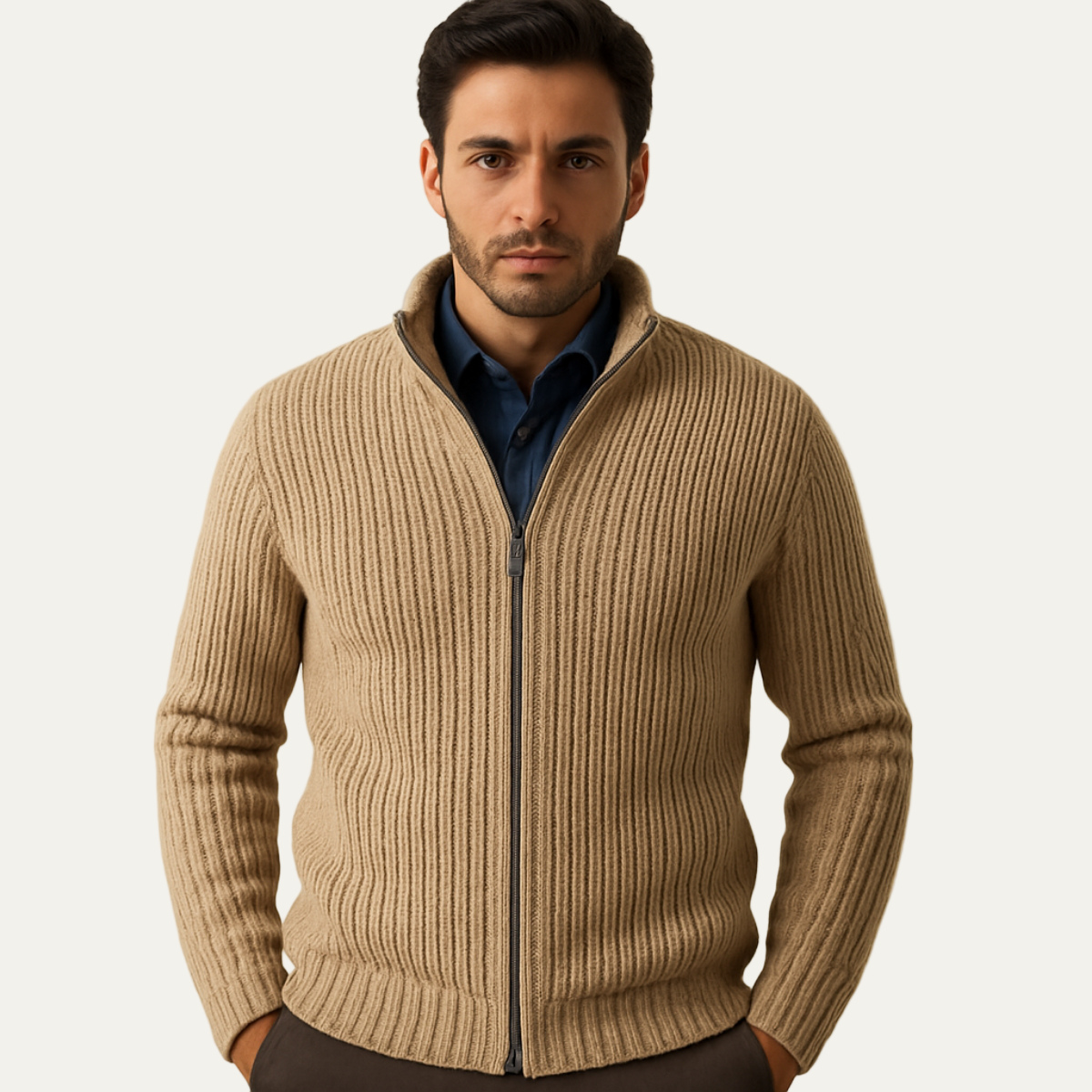 Men’s Sophisticated Zip-Up Sweater