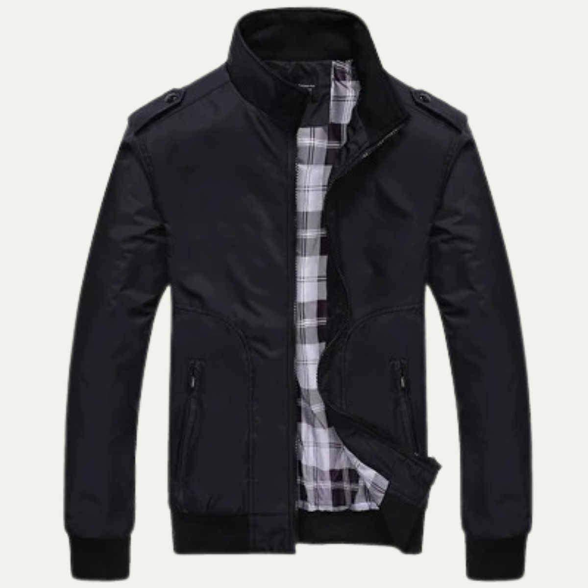 Men’s Bomber Jacket with Stand Collar