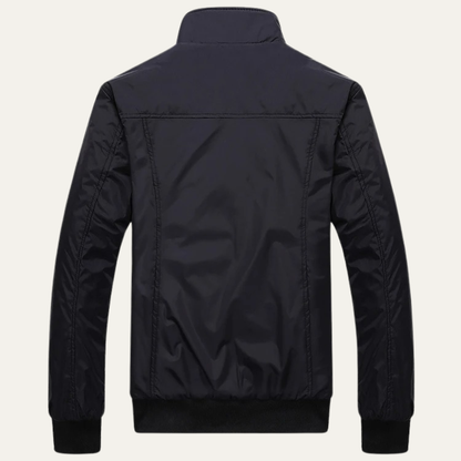 Men’s Bomber Jacket with Stand Collar