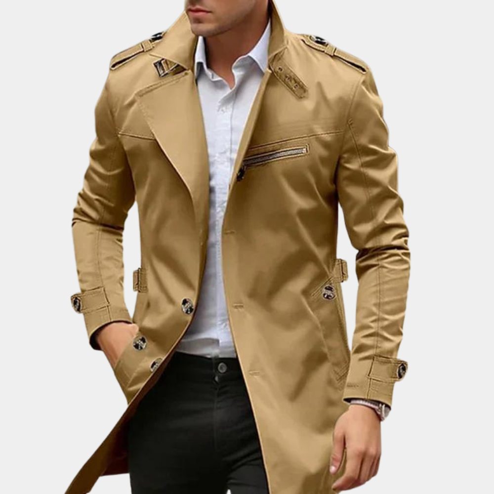 Thijs | Autumn Trench Coat for Men with Classic Tailored Cut