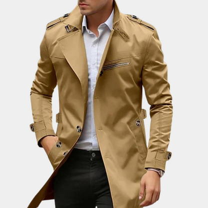 Thijs | Autumn Trench Coat for Men with Classic Tailored Cut
