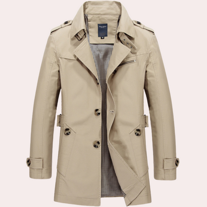 Thijs | Autumn Trench Coat for Men with Classic Tailored Cut