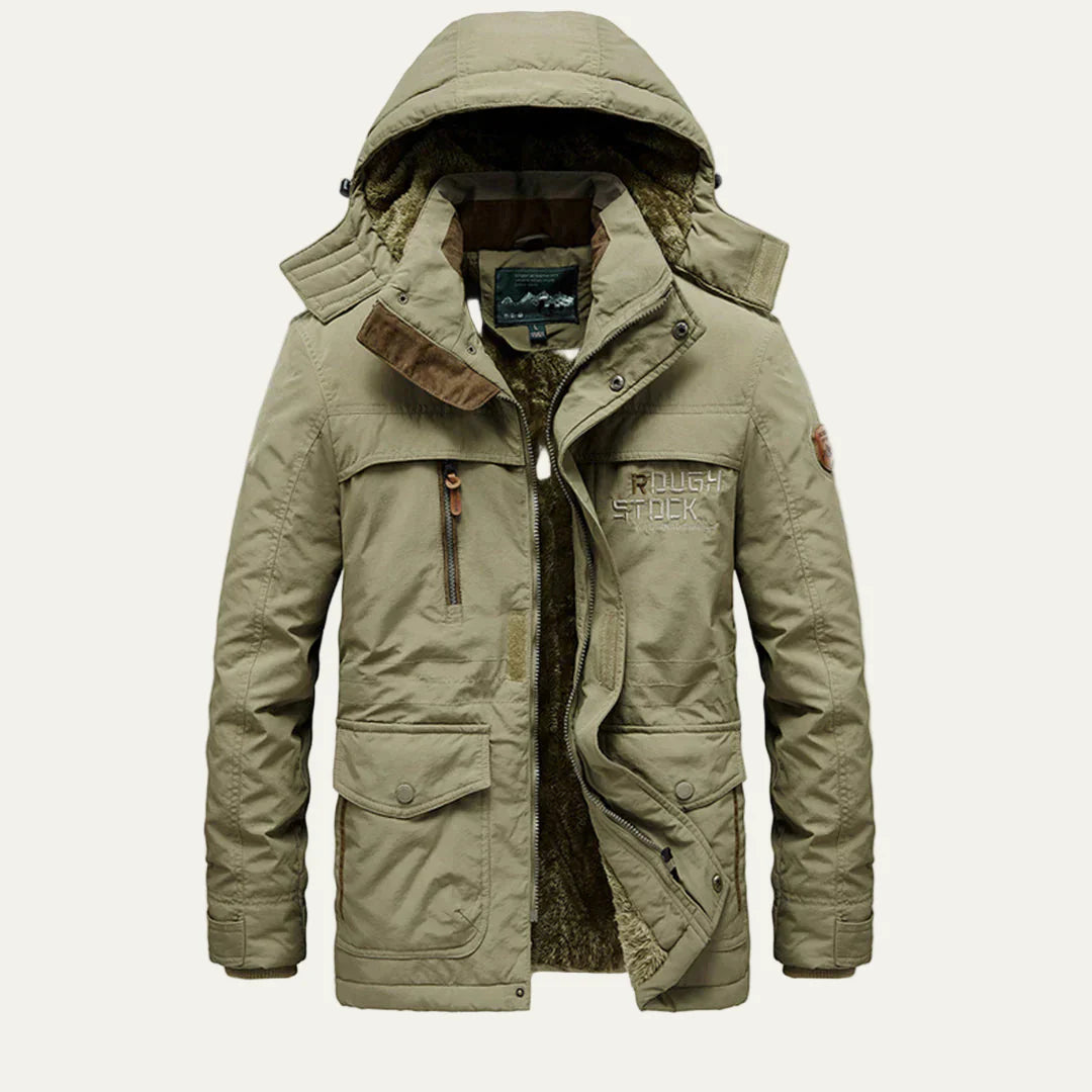 Men’s Warm Fur Lined Functional Parka Jacket