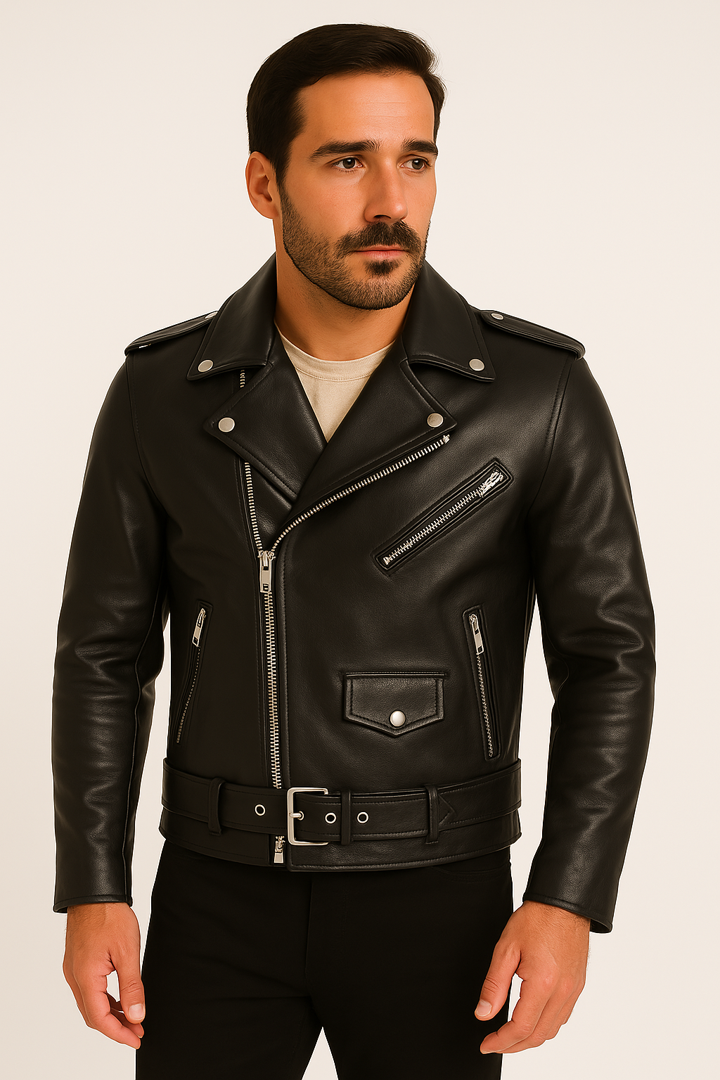 Felix | Biker Jacket for Men with Zipper Detailing and Casual Fit