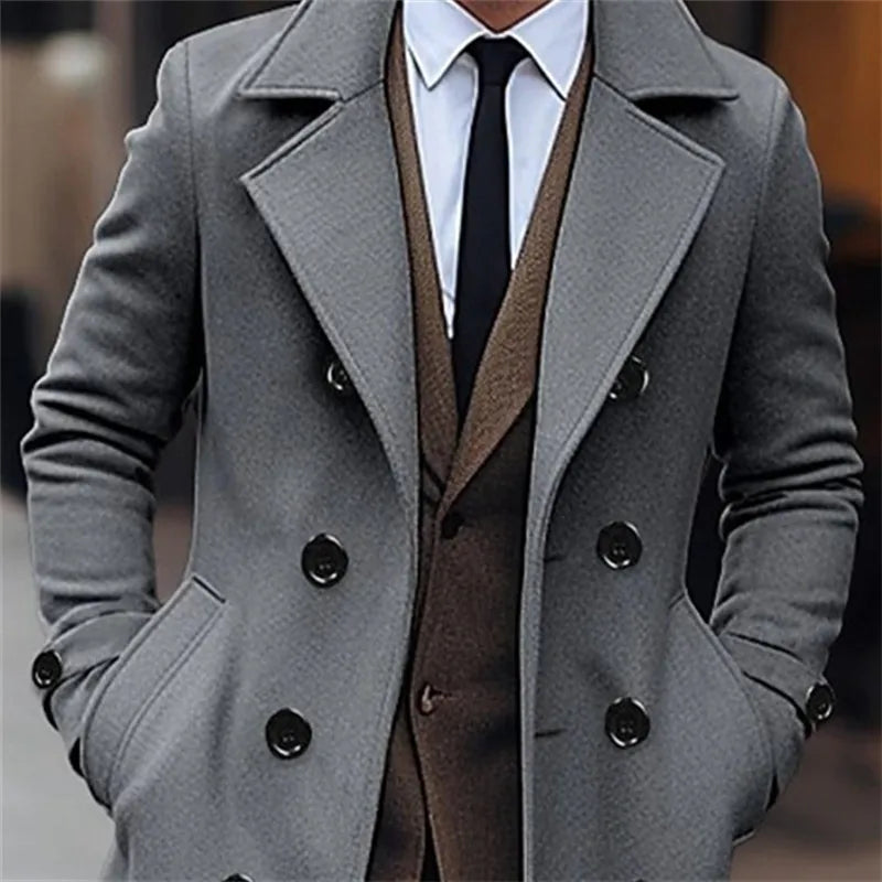 Timo | Classic Overcoat for Men – Elegant and Timeless Winter Style