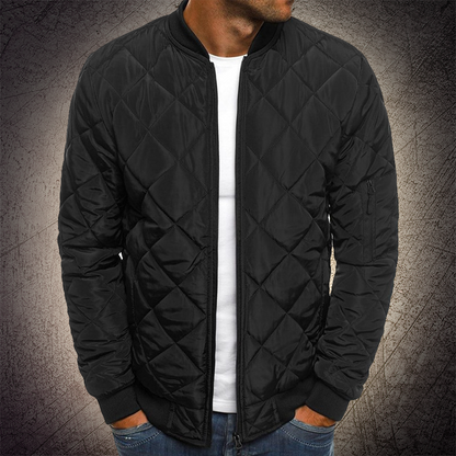 Warm Quilted Mens Bomber Jacket