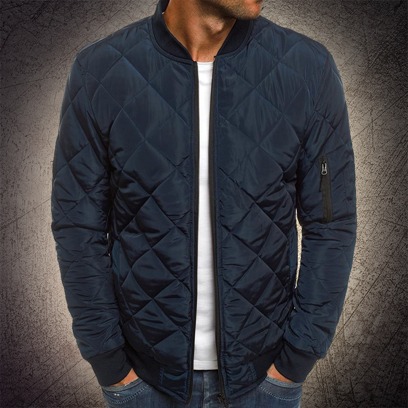 Warm Quilted Mens Bomber Jacket