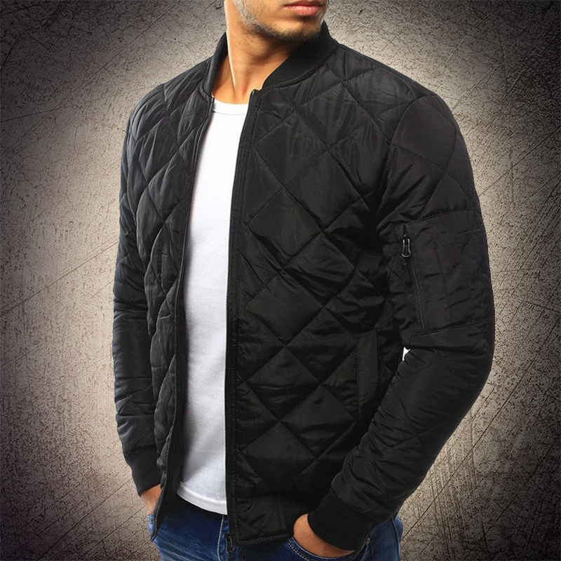 Warm Quilted Mens Bomber Jacket - BritishElegance