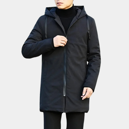 Men’s Long Hooded Shell Parka