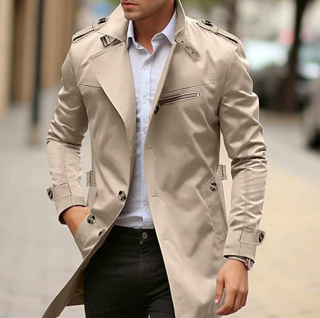 Trench Coat – Polyester Blend Long Cut & Keeps Layers