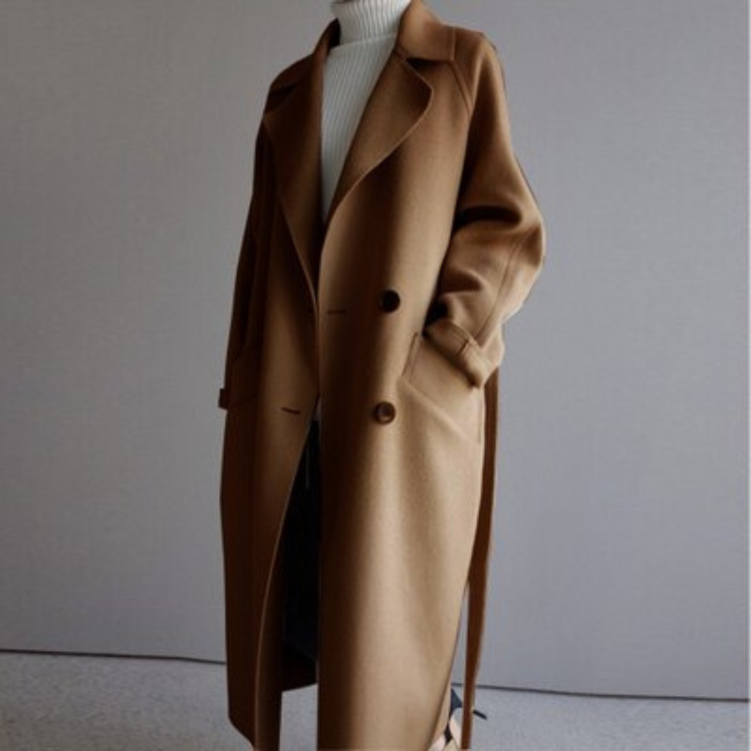 Waterproof Long Coat - Slim Fit & Double Button