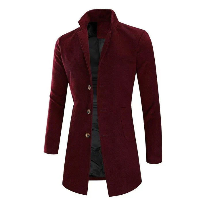 Tailored long men's coat by Meksi