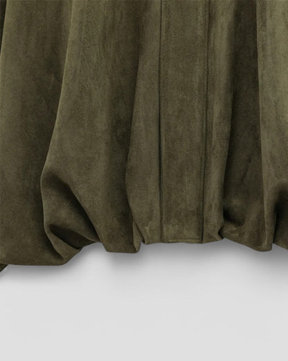 Women’s Faux Suede Collared Jacket