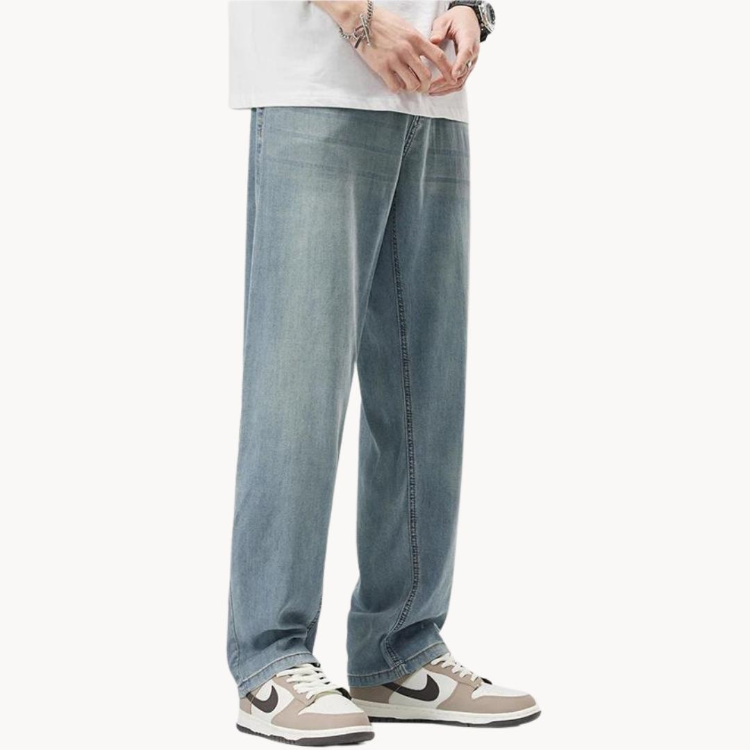 Trousers - Denim Blend Lower Rise & Relaxed Hip Fit