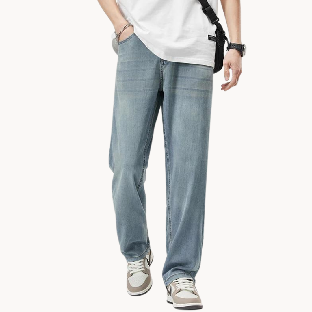 Trousers - Denim Blend Lower Rise & Relaxed Hip Fit