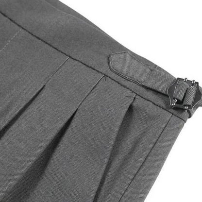 Trousers – Polyester Blend Flat Front & Straight Hem Fit