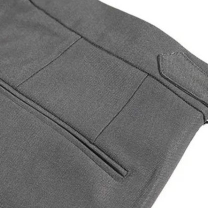Trousers – Polyester Blend Flat Front & Straight Hem Fit