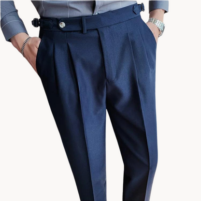 Trousers – Polyester Blend Flat Front & Straight Hem Fit