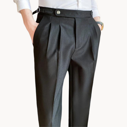 Trousers – Polyester Blend Flat Front & Straight Hem Fit