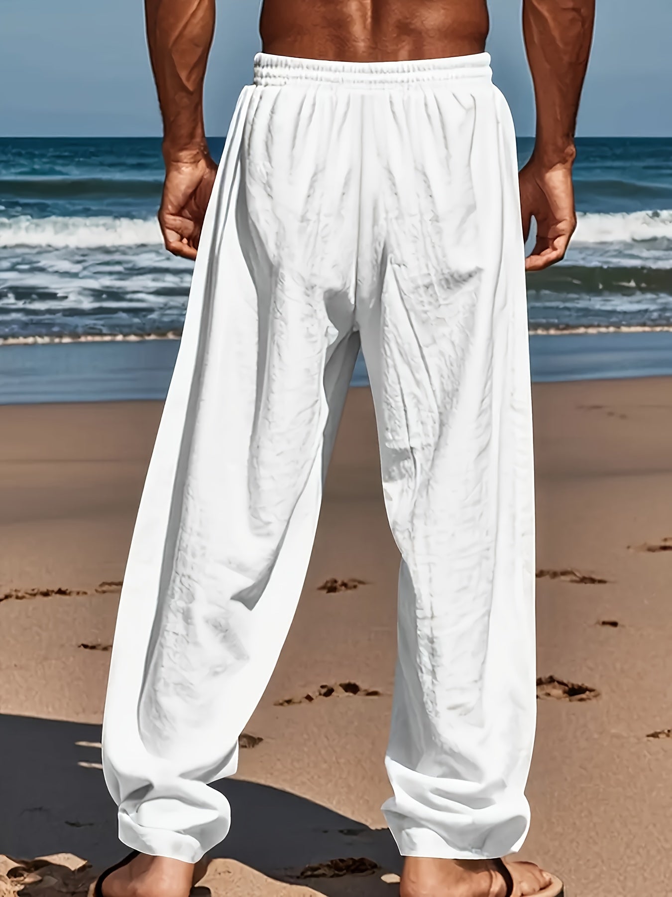 Trousers - Polyester Blend Loose Fit And Easy Movement