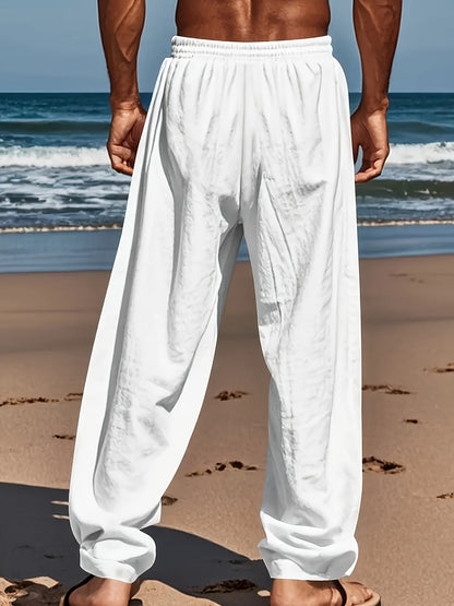 Trousers - Polyester Blend Loose Fit And Easy Movement