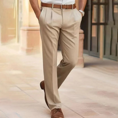 Trousers - Polyester Blend Relaxed Cut And Easier Motion