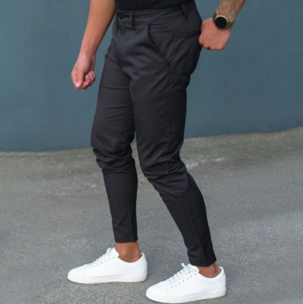 Trousers - Soft Blend Fabric And Belt Loops With Secure Fit