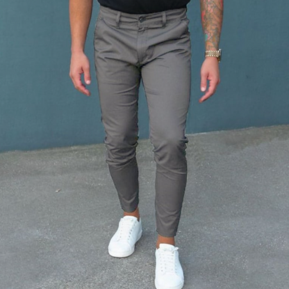 Trousers - Soft Blend Fabric And Belt Loops With Secure Fit
