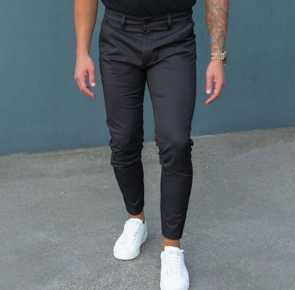 Trousers - Soft Blend Fabric And Belt Loops With Secure Fit
