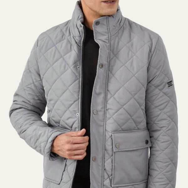Men’s Diamond Quilted Winter Jacket