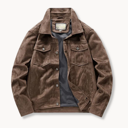 Trucker Jacket - Stand Collar And Zipper For Stretch Shape